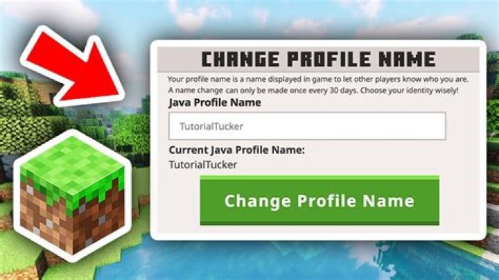 Can you change Minecraft player name?