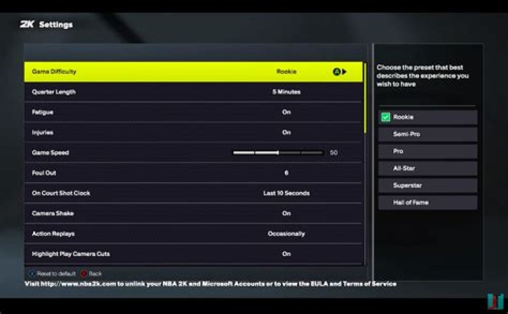 Does control have different difficulty settings?