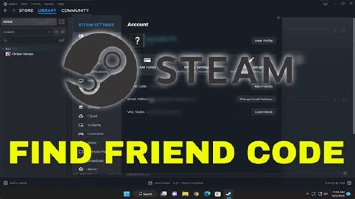How do I find my Steam ID and friend code?