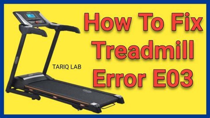 How do I fix e3 error on treadmill?