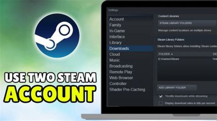How do I use a different Steam account on the same computer?