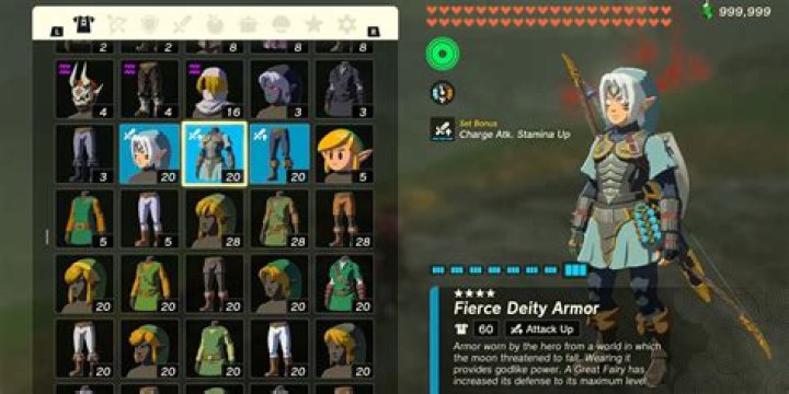 How do you check your set bonus on Botw?