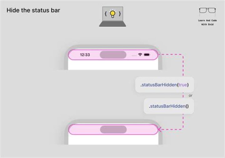 How do you hide the status bar?