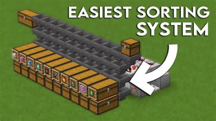 How do you quickly sort chests in Minecraft?