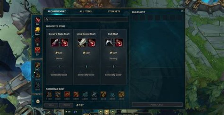 How to change recommended items league?