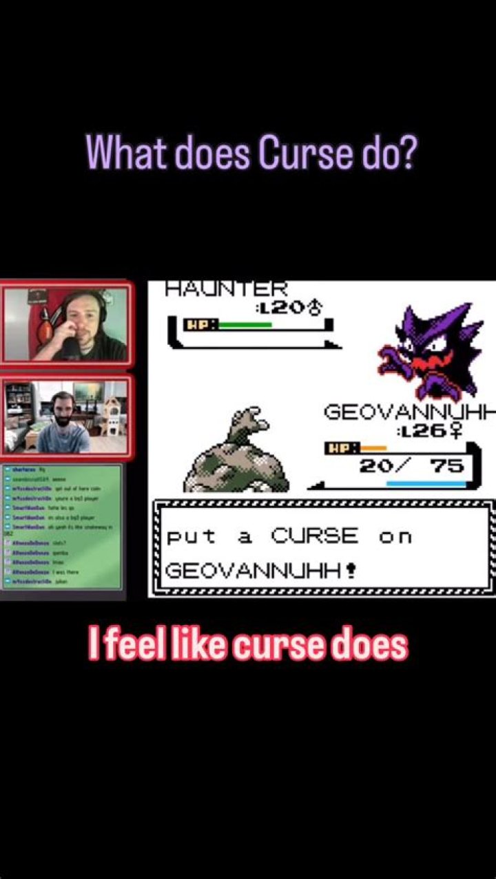 What does curse do for normal Pokemon?